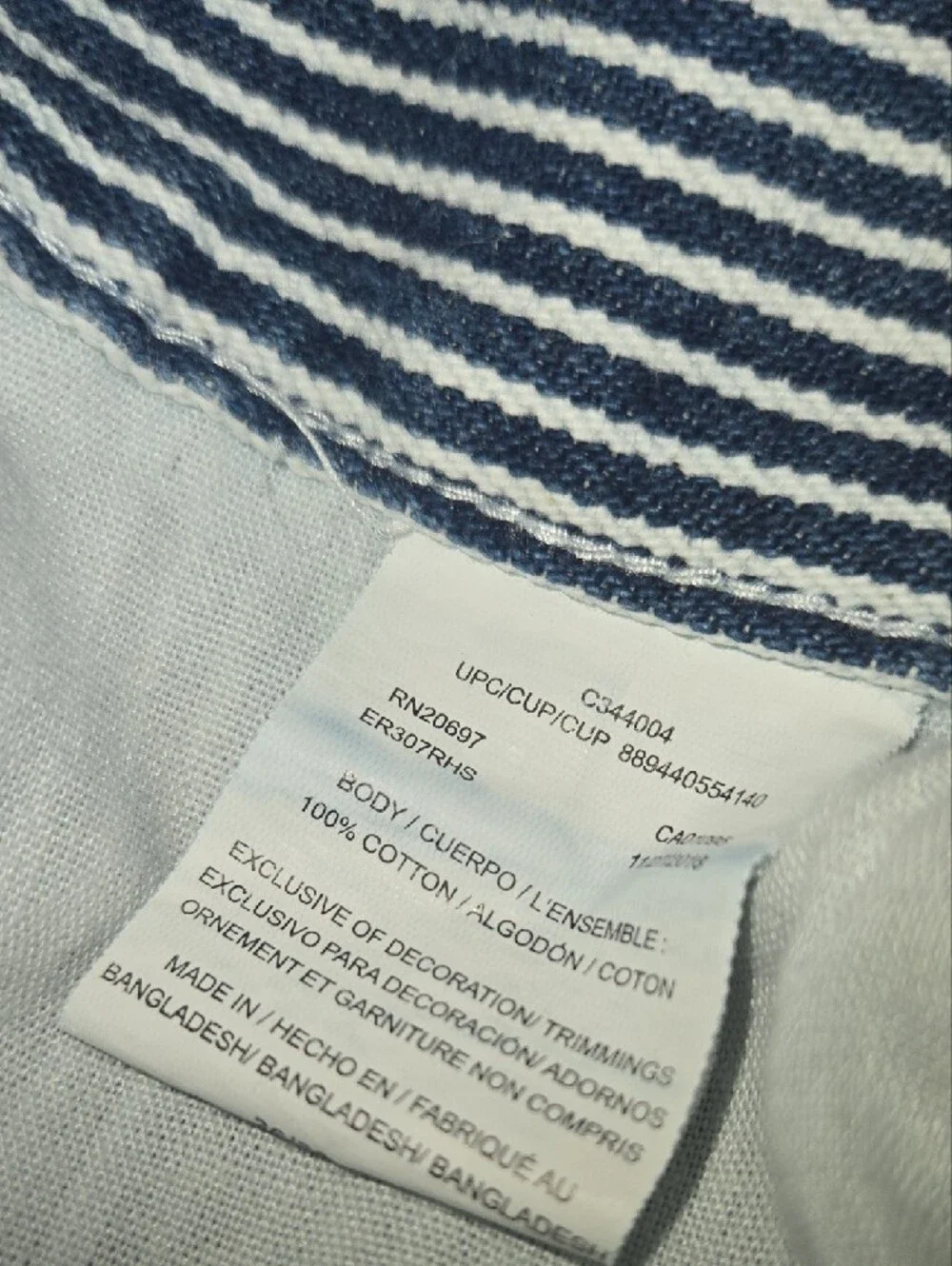 Dickies Blue and White Striped Casual Shorts